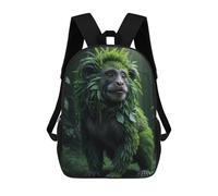 sinyumoney Vienna Cityscape Mochila Escolar Para Adolescentes, Impresión 3D, Ajustable, Bolsa De Moda Con Compartimentos Para Niños, Niños, Niñas, Estudiantes Y Adolescentes, Monkey in Foliage, 17"