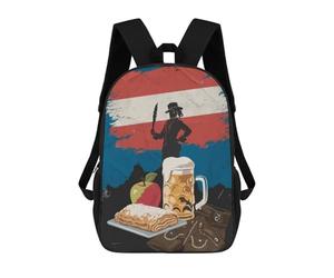 sinyumoney Vienna Cityscape Mochila Escolar Para Adolescentes, Impresión 3D, Ajustable, Bolsa De Moda Con Compartimentos Para Niños, Niños, Niñas, Estudiantes Y Adolescentes, Cultura austriaca, 17"