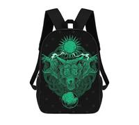 sinyumoney Viking Wolves Norse Pagan Mochila Escolar Infantil Impresa En 3D Para Niños, Mochilas De Viaje De Alta Capacidad, Bolsas Para Libros, Mochila Escolar Infantil 17inch