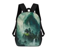 sinyumoney Villa On The Mountain Mochila Escolar Mochilas Escolares Para Niñas Y Niños Mochila Con Bolsillo Mochila Escolar De Moda Mochila Infantil 17inch