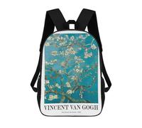 sinyumoney Vincent Van Gogh Almond Blossom Painting Mochila Escolar Infantil De 17 Pulgadas, Impresa En 3D, Estilo Casual, Para Niños, Ideal Para Viajes, Como Mochila Escolar O Para Llevar Libros.