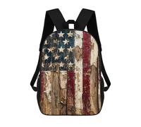 sinyumoney Vintage American Flag on Wood Mochilas Escolares Ligeras Para Aeropuerto, Estudiantes Universitarios, Mochila Para La Escuela/trabajo/viajes 17inch