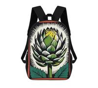 sinyumoney Vintage Artichoke Mochila Escolar De 17 Pulgadas Impresa En 3D Mochilas Infantiles Mochila Genial Impresa En 3D Para Niños De Primaria Y Secundaria