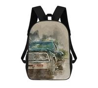 sinyumoney Vintage Car Mochila Escolar Impresa En 3D Mochilas Informales Para Niños Mochila Escolar Impresa En 3D Para Niños De Primaria Y Secundaria 17inch