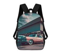 sinyumoney Vintage Car Mochila Escolar Infantil Con Impresión 3D, Mochila Escolar Informal Para Niños De Primaria Y Secundaria 17inch