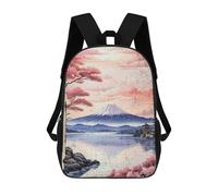 sinyumoney Vintage Japan Landscape Mochilas Infantiles Impresas En 3D, Mochilas De Moda Informales, Mochilas De Viaje Bonitas, Mochilas Informales Para Exteriores Para Niños Y Niñas 17inch