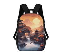 sinyumoney Vintage Japan Landscapes Mochila Escolar Para Niñas 17inch Mochila Informal Ligera Para Niños Y Niñas, Ideal Para Estudiantes De Secundaria