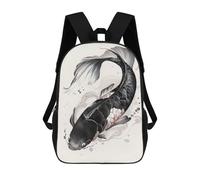 sinyumoney Vintage Japanese Koi Fish Mochila Infantil, Mochila Escolar De Gran Capacidad Para Estudiantes, Mochila Para Libros, Mochila Para Niños, Niñas, Adultos Y Adolescentes 17inch