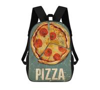 sinyumoney Vintage Retro Pizza Mochila Escolar Infantil Estampada Para Adultos Y Niños, Mochila De Viaje Para El Día A Día 17inch