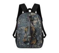sinyumoney Vintage Violin Musical Instrument Mochila Escolar Impresa En 3D 17inch Mochilas De Moda Para Niños, Mochilas Escolares Para Niños De Primaria Y Secundaria