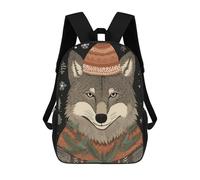 sinyumoney Vintage Wolf Xmas Mochila Escolar Infantil Impresa En 3D Para Niños, Mochilas De Viaje De Alta Capacidad, Bolsas Para Libros, Mochila Escolar Infantil 17inch
