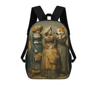 sinyumoney Vintage Women with Corgi Mochila Escolar Infantil De 17 Pulgadas Con Estampado 3D, Mochila Moderna Para Niños, Mochilas De Viaje, Bolsas Para Libros, Mochila Escolar Infantil