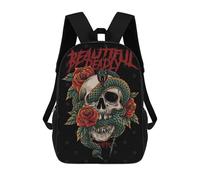 sinyumoney Viper And Skull With Text Mochilas Infantiles Mochila Escolar Mochila Impresa En 3D Para Niños Mochilas De Viaje Bolsas Para Libros Mochila Escolar Para Niños 17inch