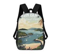 sinyumoney Virgin Islands National Park Mochilas Infantiles Impresas En 3D, Mochilas De Moda Informales, Mochilas De Viaje Bonitas, Mochilas Informales Para Exteriores Para Niños Y Niñas 17inch