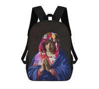 sinyumoney Virgin Mary Banksy Pop Art Mochila Escolar Mochilas Escolares Para Niñas Y Niños Mochila Con Bolsillo Mochila Escolar De Moda Mochila Infantil 17inch