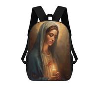 sinyumoney Virgin Mary Painting Mochila Infantil De Moda Divertida Mochila Escolar Para Niños Y Adolescentes Con Impresión 3D Para Niños 17inch