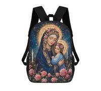 sinyumoney Virgin Mary with Child Painting Mochila Escolar Impresa En 3D 17inch Mochilas De Moda Para Niños, Mochilas Escolares Para Niños De Primaria Y Secundaria