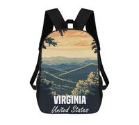 sinyumoney Virginia Mountain Landscape Mochila Escolar Infantil De Moda Informal Mochilas Infantiles Impresas En 3D Mochila Grande Para Niño 17inch
