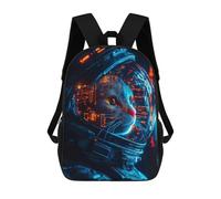 sinyumoney Visionary Cat Astronaut Mochilas Escolares Para Niños Y Niñas, Mochilas Deportivas Informales Para Primaria, Mochilas De Gran Capacidad Para Libros 17inch