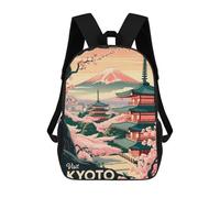 sinyumoney Visit Kyoto Japanese Landscape Mochila Escolar Infantil Impresa En 3D, Mochila Informal De Moda Para Niños, Mochila De Viaje De Alta Capacidad Para Libros Para Niños 17inch