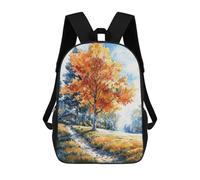 sinyumoney Vivid Autumn Path Mochila Escolar Secundaria Informal Para Viajes - Perfecta Para Viajes, Trabajo Y Uso Diario 17inch