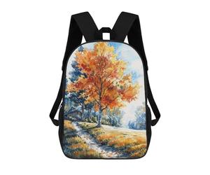 sinyumoney Vivid Autumn Path Mochila Escolar Secundaria Informal Para Viajes - Perfecta Para Viajes, Trabajo Y Uso Diario 17inch