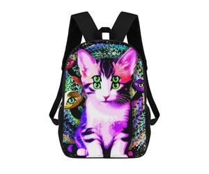sinyumoney Vivid Cat Artwork Mochila Infantil Escolar Para Niños Con Estampado 3D De Dibujos Animados, Mochila Escolar Para Estudiantes, Mochila Para Portátil Para Niños Y Niñas 17inch