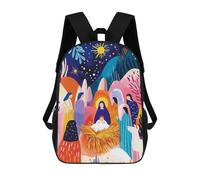 sinyumoney Vivid Fauvist Vision of The Adoration of The Shepherds Mochila Escolar Resistente Al Agua, Mochila De Viaje, Bolsa Para Computadora - Perfecta Para Viajes, Trabajo Y Uso Diario 17inch