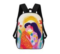 sinyumoney Vivid Fauvist Vision of The Kiss Mochila Escolar Infantil Impresa En 3D Para Niños, Mochilas De Viaje, Bolsas Para Libros, Mochila Escolar Infantil 17inch