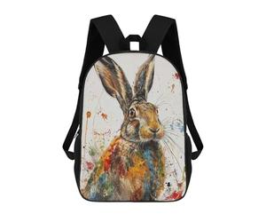 sinyumoney Vivid Hare Splatter Mochila Infantil De Moda Divertida Mochila Escolar Para Niños Y Adolescentes Con Impresión 3D Para Niños 17inch