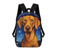 sinyumoney Vizsla Dog Starry Night Mochila Para Niños, Adolescentes Y Estudiantes, Mochilas Para Niñas, Mochilas Para Niños Pequeños, Primaria Y Secundaria 17inch
