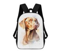 sinyumoney Vizsla Watercolor Dog Mochila Escolar De 17 Pulgadas Para Adolescentes, Con Estampado 3D, Ajustable Y Con Bolsillos, Ideal Para Niños, Niñas Y Estudiantes.