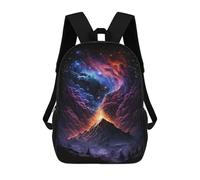 sinyumoney Volcanic Night Sky Mochila Escolar De 17 Pulgadas Para Adolescentes, Con Estampado 3D, Ajustable Y Con Bolsillos, Ideal Para Niños, Niñas Y Estudiantes.