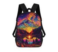 sinyumoney Volcanic Reflections -2 Mochila Escolar Impresa En 3D Para Niños Y Niñas, Mochila Para Portátil Para Niños/estudiantes/adultos 17inch