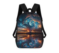sinyumoney Volcanic Reflections in The Sky Mochilas Infantiles Impresas En 3D, Mochilas De Moda Informales, Mochilas De Viaje Bonitas, Mochilas Informales Para Exteriores Para Niños Y Niñas 17inch