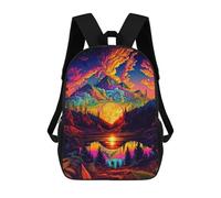 sinyumoney Volcanic Reflections Mochila Infantil, Mochila Escolar De Gran Capacidad Para Estudiantes, Mochila Para Libros, Mochila Para Niños, Niñas, Adultos Y Adolescentes 17inch