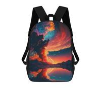 sinyumoney Volcanic Sky Reflections Mochila Escolar Impresa En 3D Mochilas Informales Para Niños Mochila Escolar Impresa En 3D Para Niños De Primaria Y Secundaria 17inch