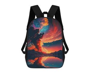 sinyumoney Volcanic Sky Reflections Mochila Escolar Impresa En 3D Mochilas Informales Para Niños Mochila Escolar Impresa En 3D Para Niños De Primaria Y Secundaria 17inch