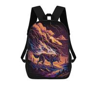 sinyumoney Volcanic Wolf Majesty Mochila Escolar Resistente Al Agua, Mochila Escolar De Negocios Para Hombres/mujeres 17inch