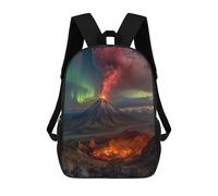 sinyumoney Volcano Eruption Aurora Borealis Mochila Escolar, Mochila Para Portátil, Mochila Para Niños/niñas/adolescentes 17inch