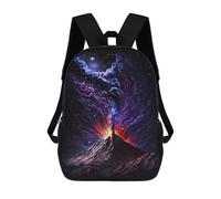 sinyumoney Volcano Eruption in Space Mochilas Escolares Para La Escuela Secundaria, Preparatoria, Universidad Y Viajes Para Hombres, Mujeres Y Adolescentes 17inch