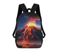 sinyumoney Volcano Eruption Scene-2 Mochila Escolar Infantil De 17 Pulgadas, Mochila Escolar Impresa En 3D Para Niños De Primaria Y Secundaria
