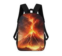 sinyumoney Volcano Eruption Scene-3 Mochila Infantil De 17 Pulgadas, Mochila Escolar Con Estampado 3D De Dibujos Animados Para Niños Y Adolescentes.