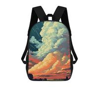 sinyumoney Volcano Eruption Skyline Mochila Escolar, Mochila De Negocios, Mochila Impermeable Para Libros, Para Acampar, Aventuras Al Aire Libre Y Viajes Diarios 17inch