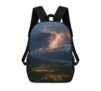 sinyumoney Volcano Eruption with Lightning Strikes-1 Mochila Escolar Ligera Mochila Escolar De Día Mochila Para Libros Para La Universidad Para Acampar Aventuras Al Aire Libre Y Viajes Diarios 17inch