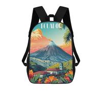 sinyumoney Volcano in Ecuador Mochilas Infantiles Escolares Impresas En 3D, Mochilas Para Niños, Mochilas De Viaje Para Niños Y Niñas, Mochilas Escolares Para Niños 17inch
