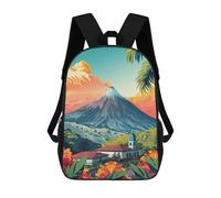 sinyumoney Volcano Landscape in Ecuador Mochila Escolar Infantil Impresa En 3D Para Niños, Mochilas De Viaje De Alta Capacidad, Bolsas Para Libros, Mochila Escolar Infantil 17inch