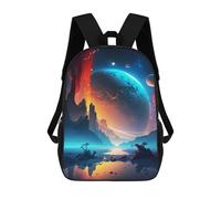 sinyumoney Volcano Planet Oasis Mochila Escolar Para Niños Y Niñas, Mochila Informal De Viaje, Mochila De Gran Capacidad Para El Día A Día 17inch