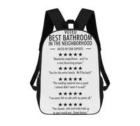 sinyumoney VOTED Best Bathroom Funny Mochila Escolar Infantil Impresa En 3D Para Niños, Mochilas De Viaje, Bolsas Para Libros Para Niños Estudiantes De Primaria 17inch