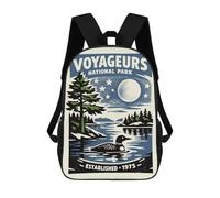 sinyumoney Voyageurs National Park Vintage Poster Mochilas De 17 Pulgadas Para Niños, Mochilas Escolares Impresas En 3D Para Estudiantes De Primaria Y Secundaria, Para Niños Y Niñas.